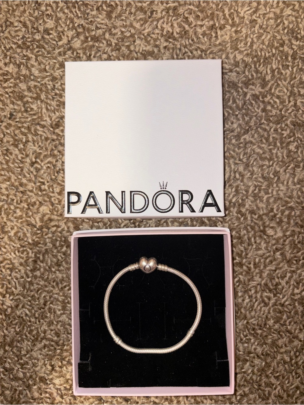 Pandora Moments Heart & Snake Chain Bracelet